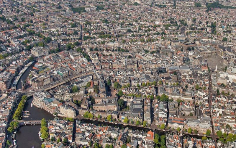 Sfeerbeeld van gebouwen in Amsterdam